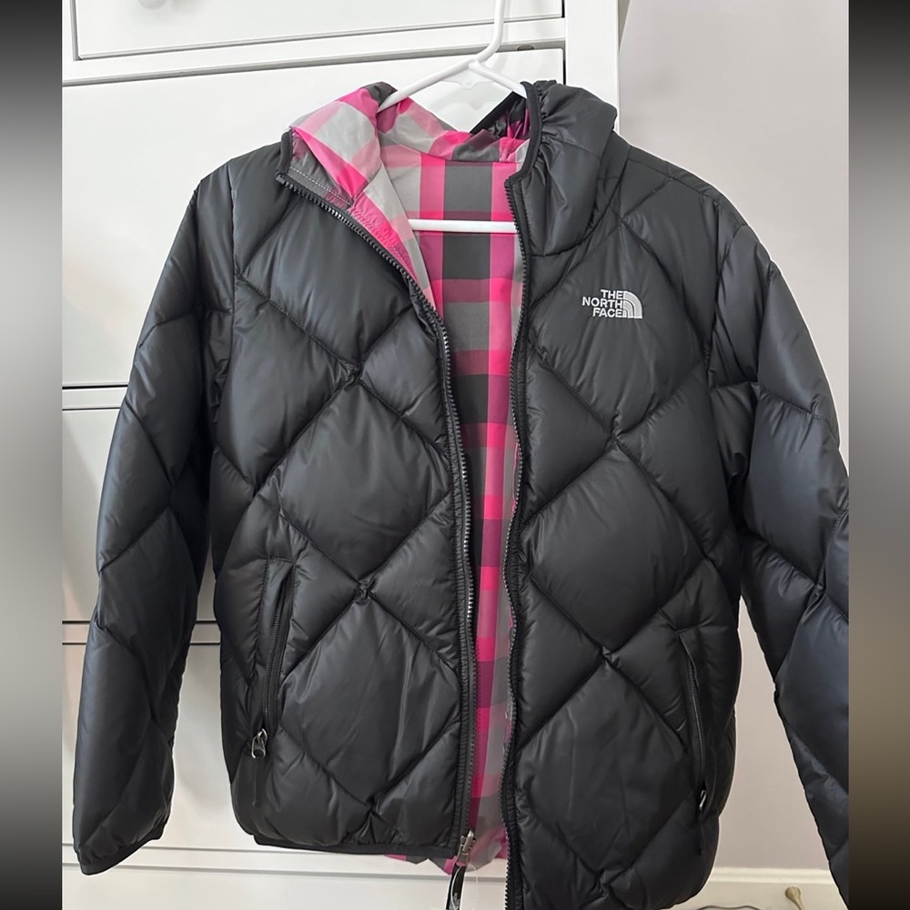kids reversible north face puffer jacket